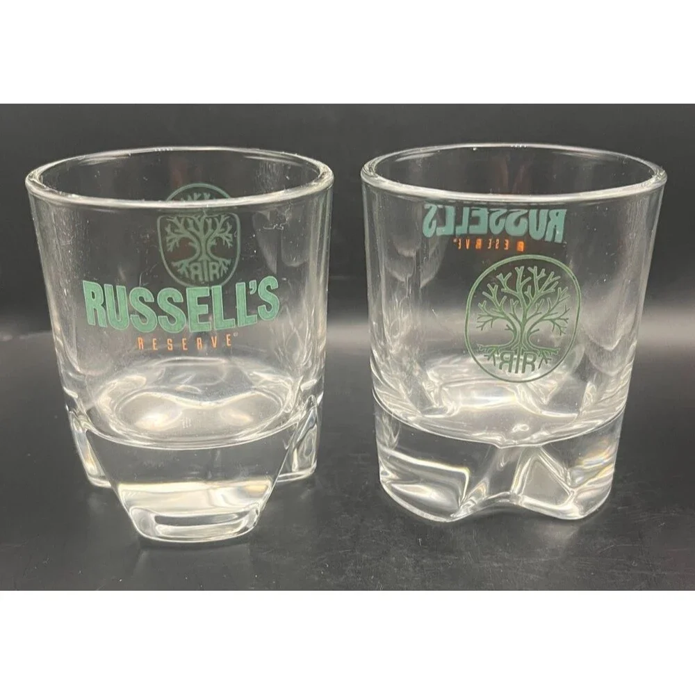 Russell's Reserve Bourbon Whiskey Tasting Glass Set of 2 KY Barware